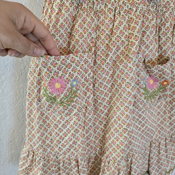 mini boden girls 7-8 Embroidered Pinafore Dress - Picture 2 of 8